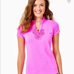 LILY PULITZER pink flower top